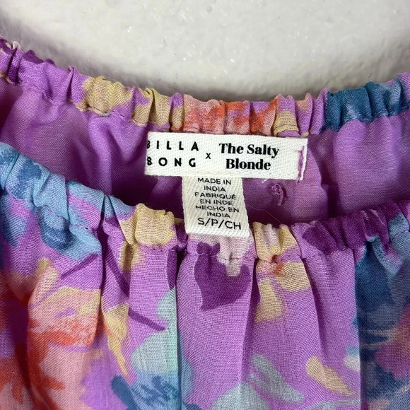 Billabong Salty Blonde Sweetest Ever Baby Doll Crop Top in Lovin Lilac size S - Picture 6 of 15